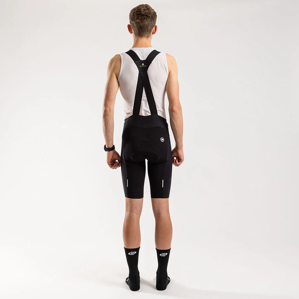 Herren Apex Sentiero Bib Shorts - Black