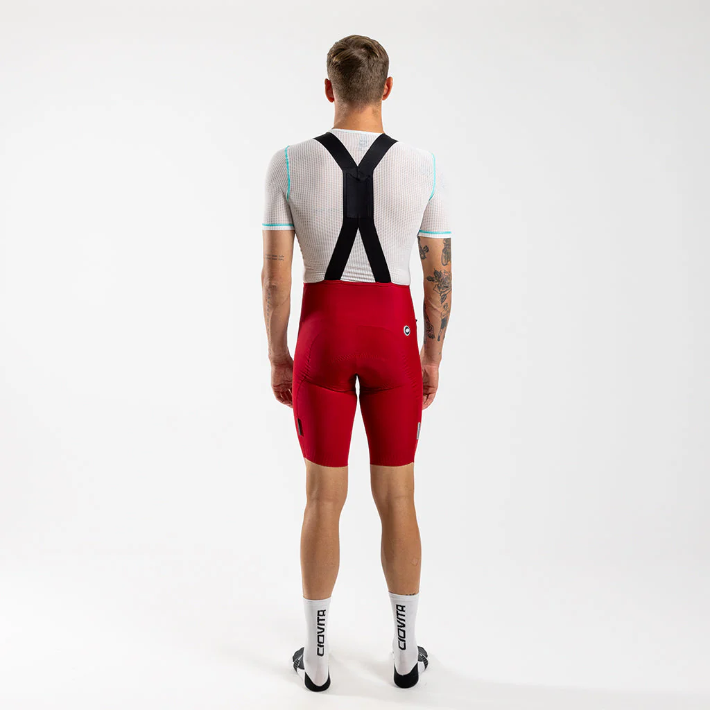 Herren Supremo Velocé Bib Shorts - Red