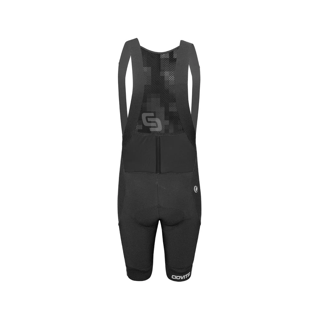 Herren Cargo Bib Shorts - Black