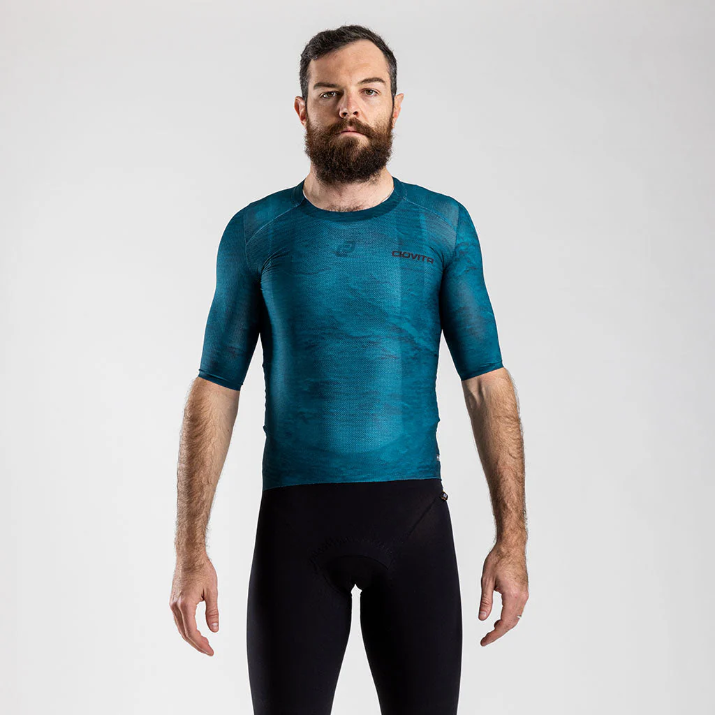 Herren Aeolis Zipperless Pro fit Jersey - Petroleum