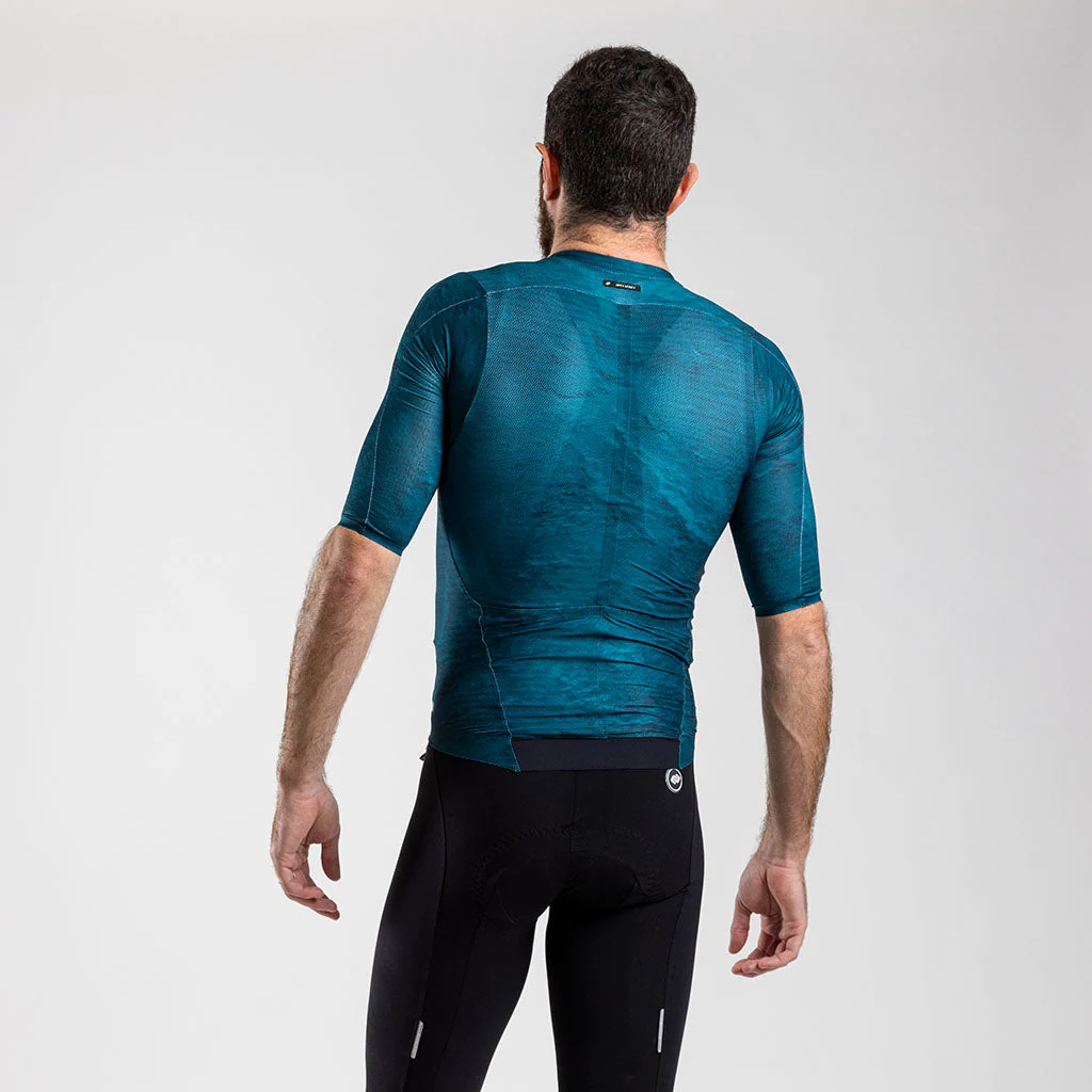 Herren Aeolis Zipperless Pro fit Jersey - Petroleum
