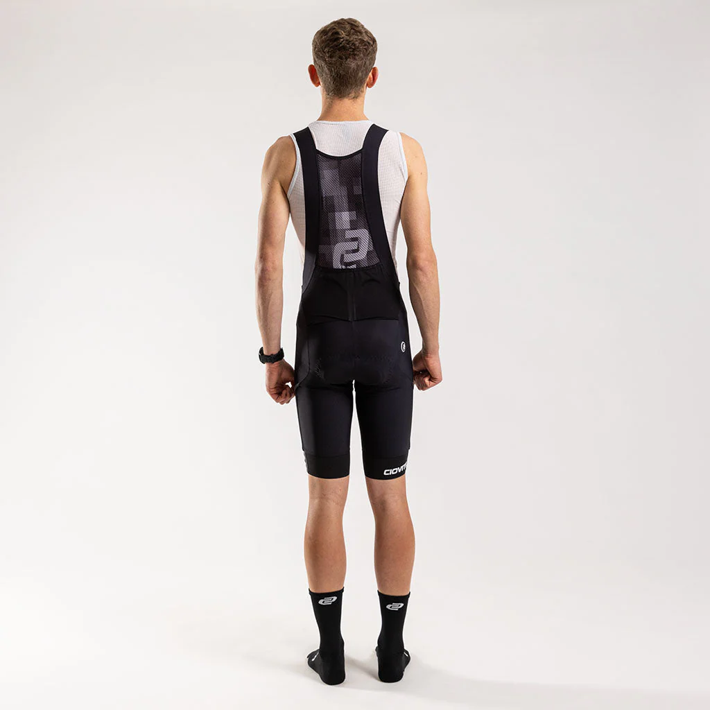 Herren Cargo Bib Shorts - Black