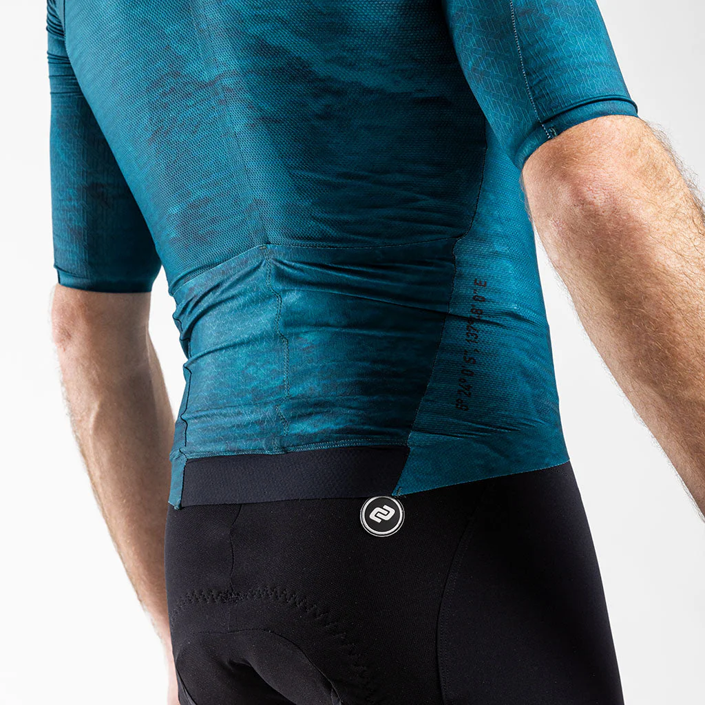 Herren Aeolis Zipperless Pro fit Jersey - Petroleum