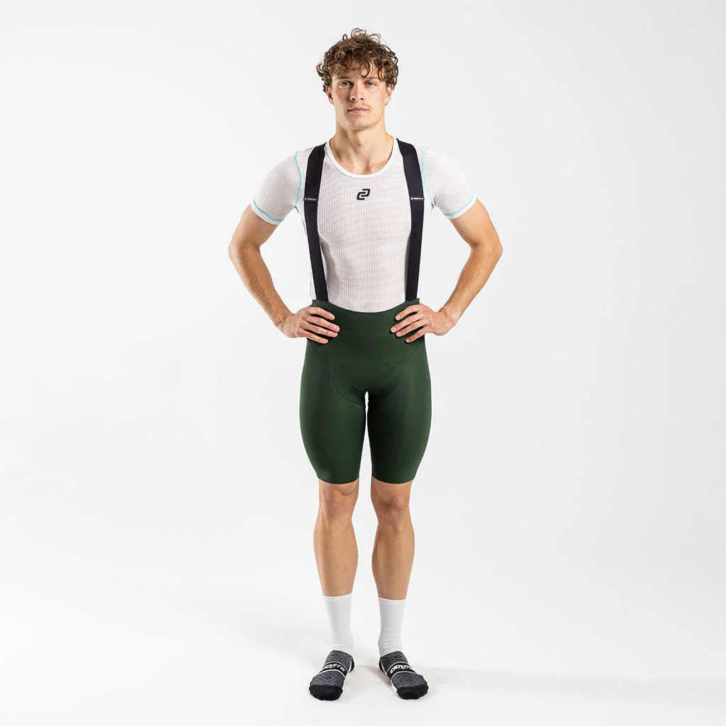 Herren Supremo Velocé Bib Shorts - Forest