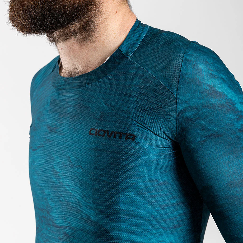 Herren Aeolis Zipperless Pro fit Jersey - Petroleum