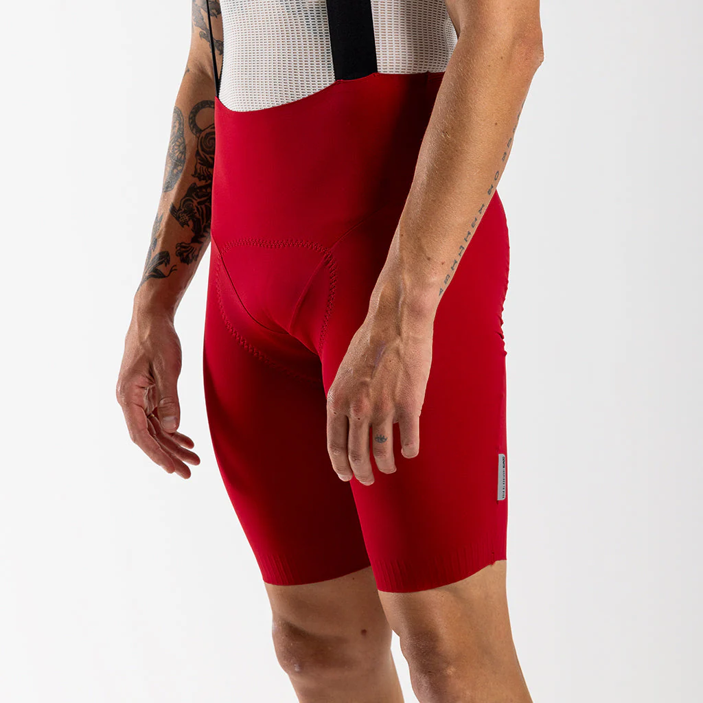 Herren Supremo Velocé Bib Shorts - Red